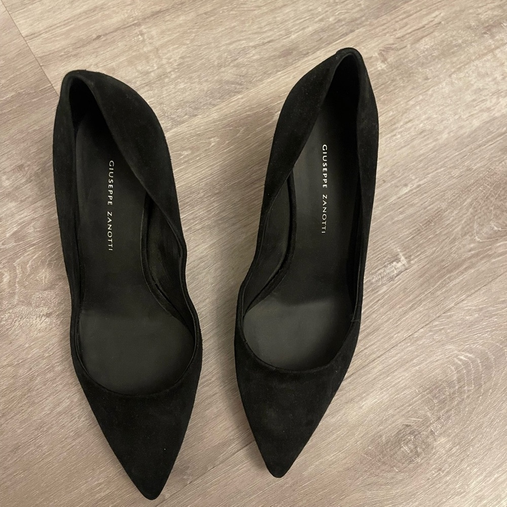 Giuseppe Zanotti Black Suede Heels